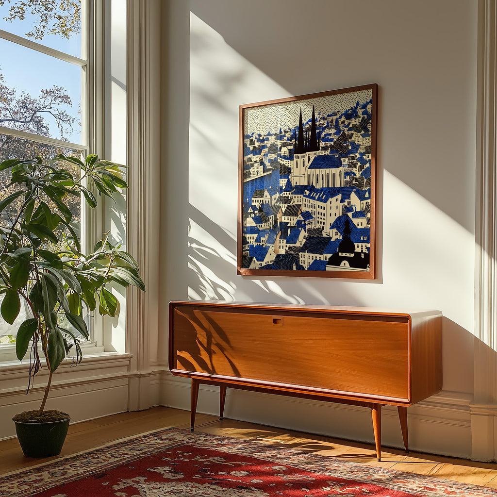 Prague Czech Republic Wall Art Print, Pop Art Large Size Poster Travel Gift Canvas