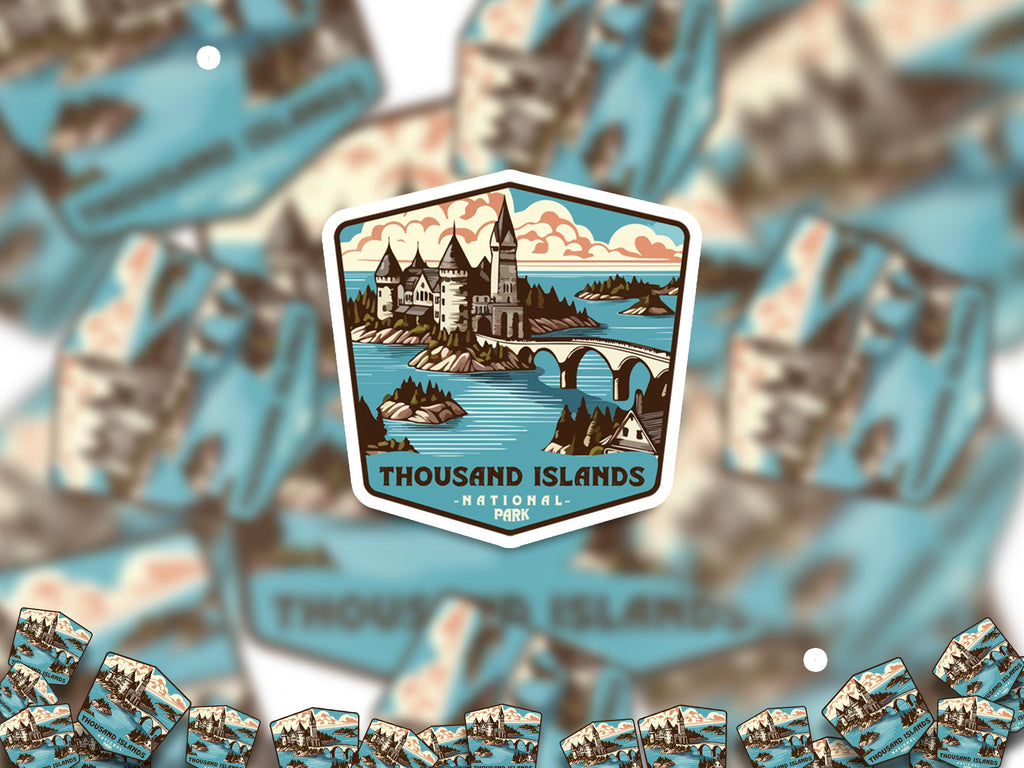 Thousand Islands National Park Sticker, Vinyl Canada Ontario, Retro Water Bottle Decal Hiking