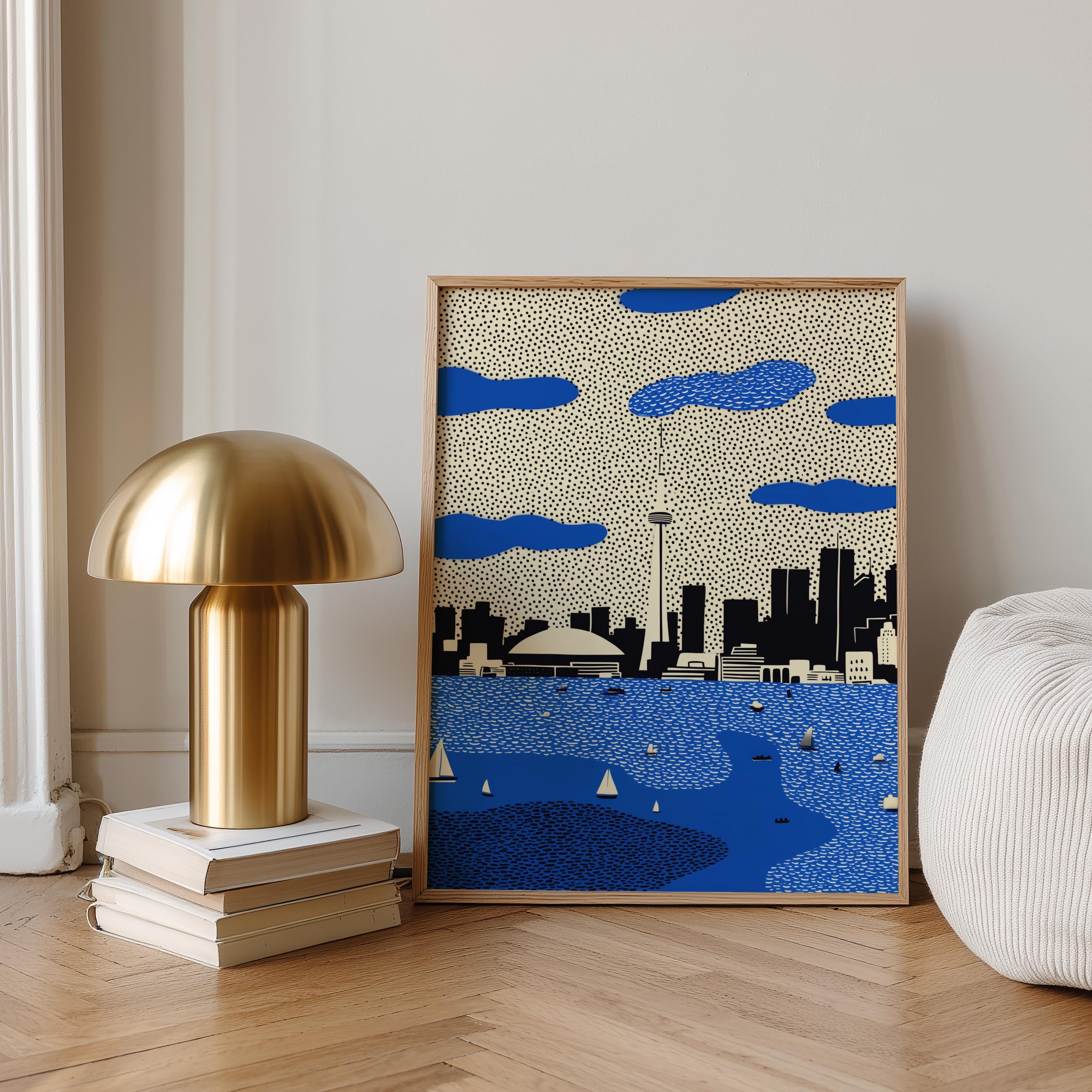 Toronto Canada Wall Art Print, Pop Art Modern Poster Japanese Travel Gift Canvas