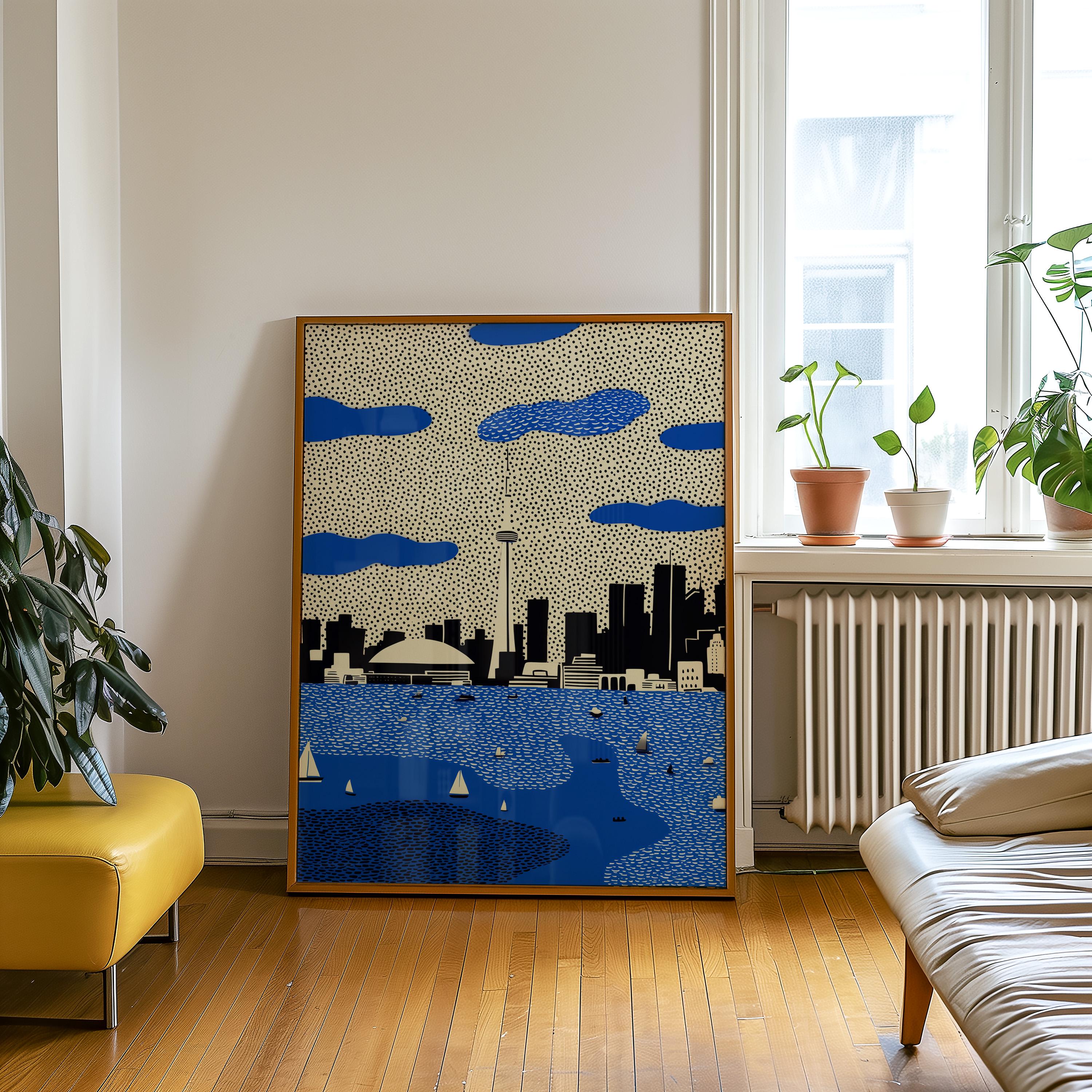 Toronto Canada Wall Art Print, Pop Art Modern Poster Japanese Travel Gift Canvas