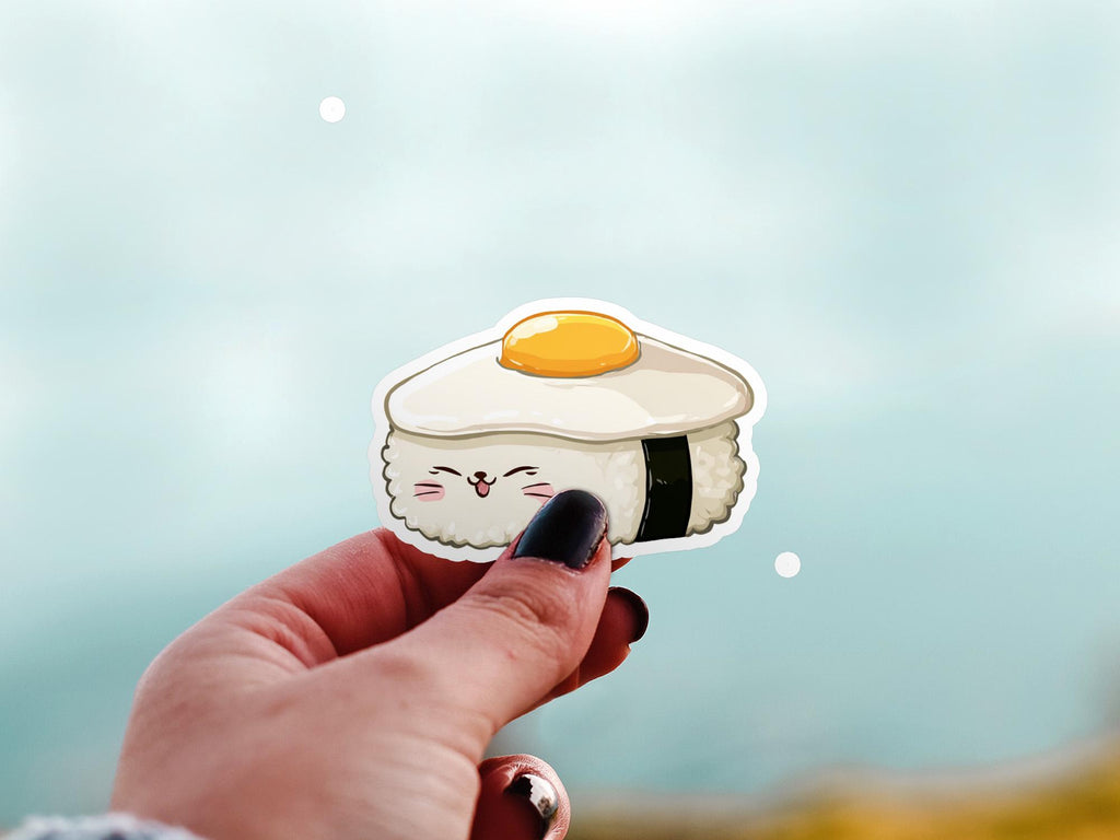 Kawaii Sushi Kiss-Cut Vinyl Decals: Waterproof Laptop Stickers