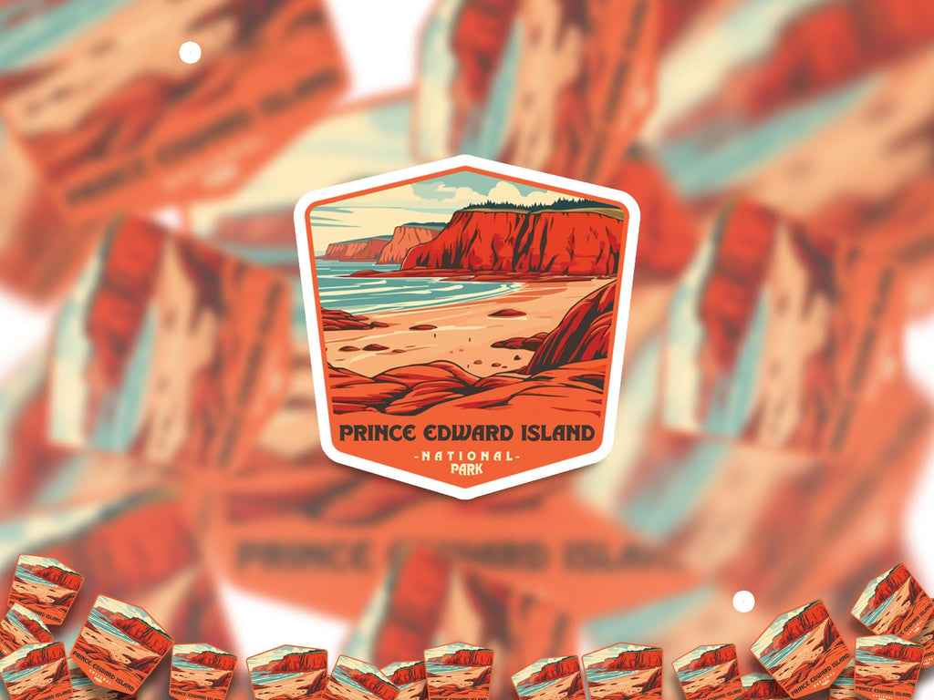 Prince Edward Island National Park Sticker, Vinyl Canada, Retro Water Bottle Decal Hiking