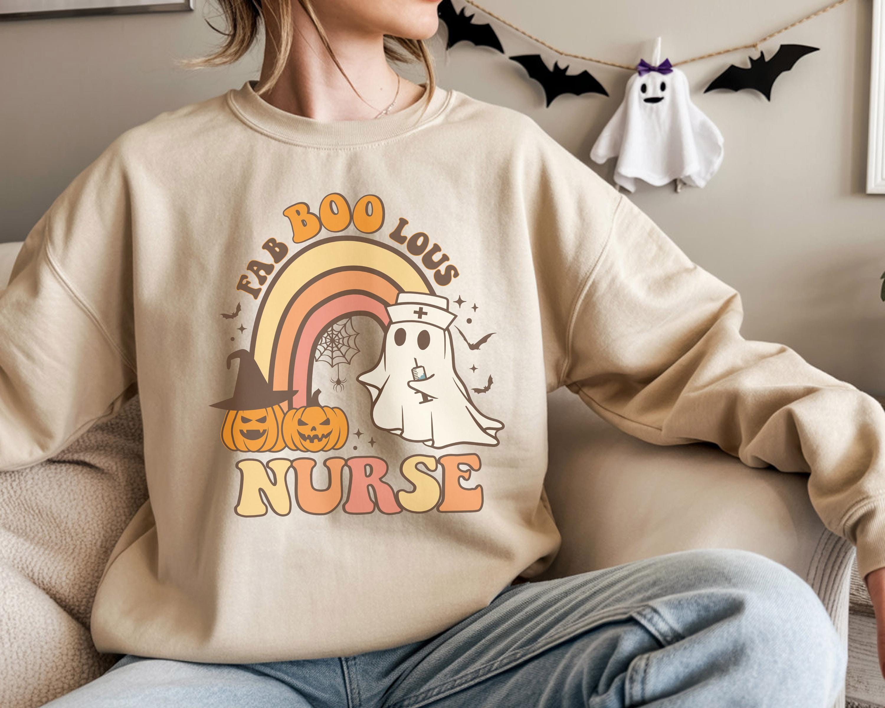 Halloween Nurse Sweatshirt, Spooky Season Graphic Tee