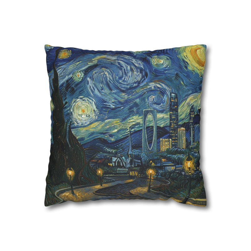 Riyadh Saudi Arabia Pillowcase Starry Night, Van Gogh Throw Pillow Canvas Home Decor Gift