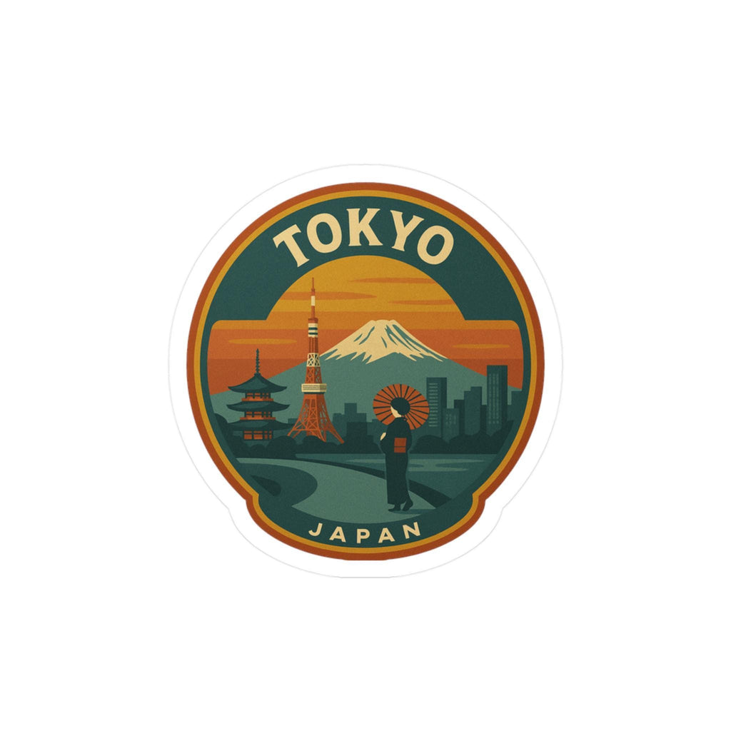 Tokyo Vinyl Sticker Decals: Japanese Retro Travel Theme
