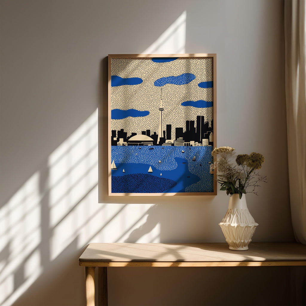 Toronto Canada Wall Art Print, Pop Art Modern Poster Japanese Travel Gift Canvas