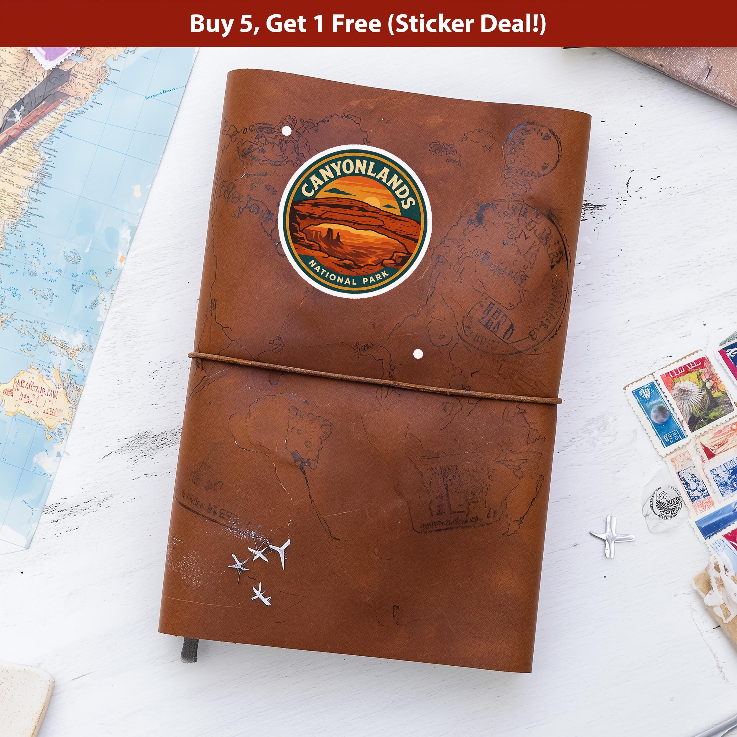 Canyonlands National Park Sticker, Retro Vinyl Waterproof Decal, Vintage USA Travel Collection