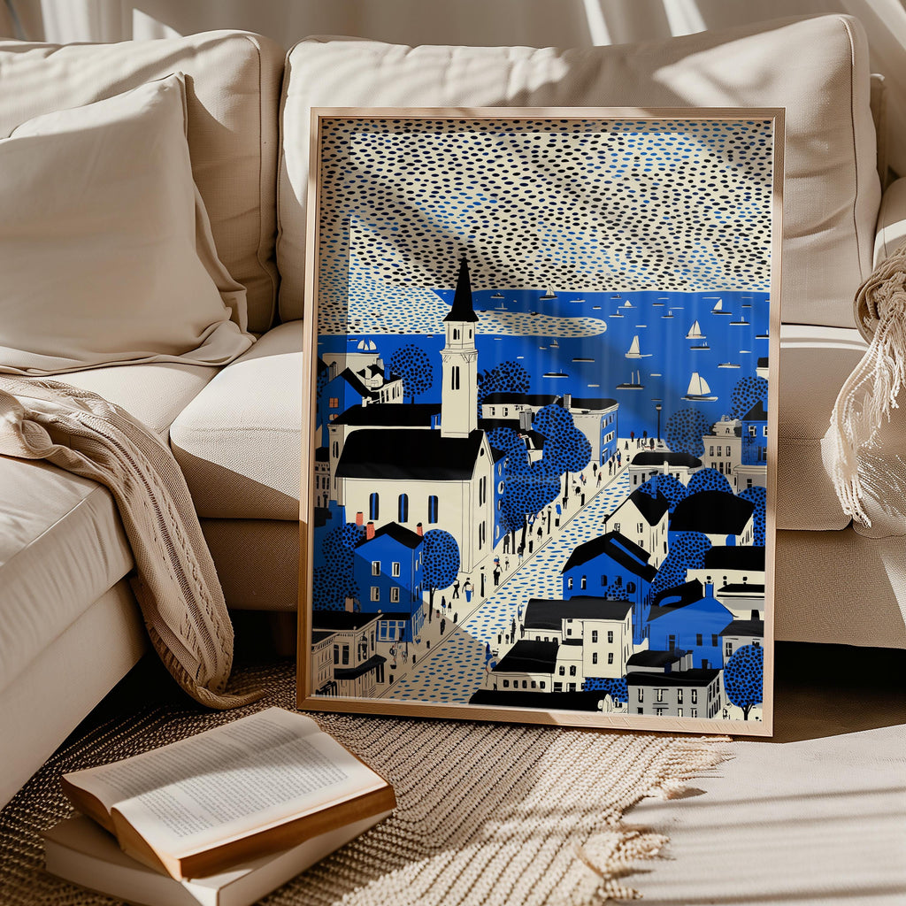 Burlington Vermont Print, Pop Art Modern Wall Art Poster Travel gift