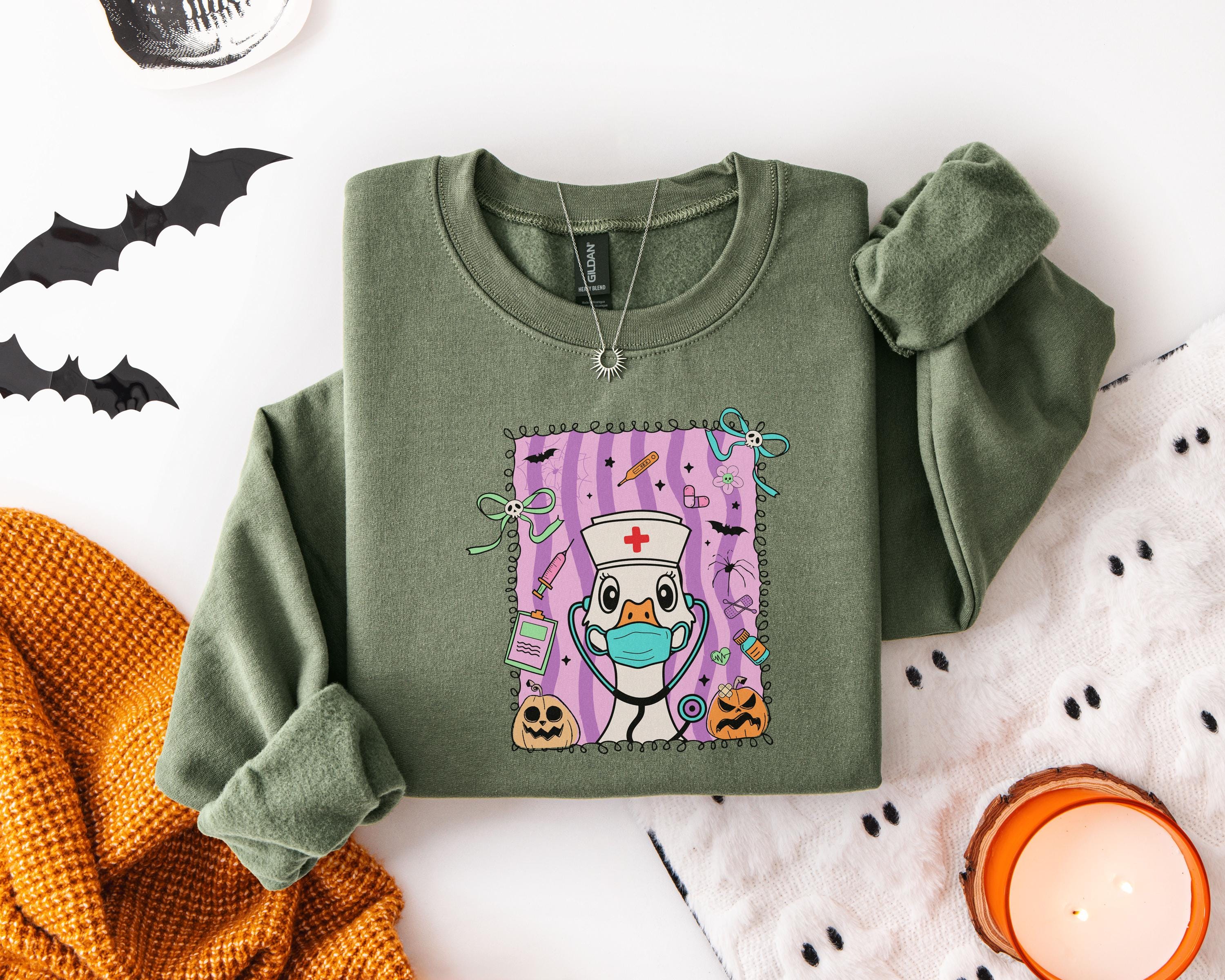 Silly Goose Nurse Halloween Shirt, Halloween Sweatshift gift for Nurse & Healthcare Crew, Spooky Season top
