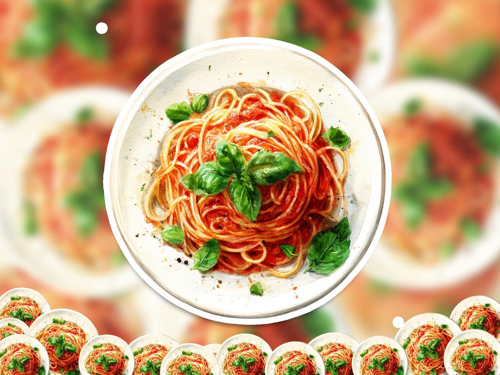 Kawaii Pasta Sticker: Waterproof Vinyl Decal for Laptop, Tumbler