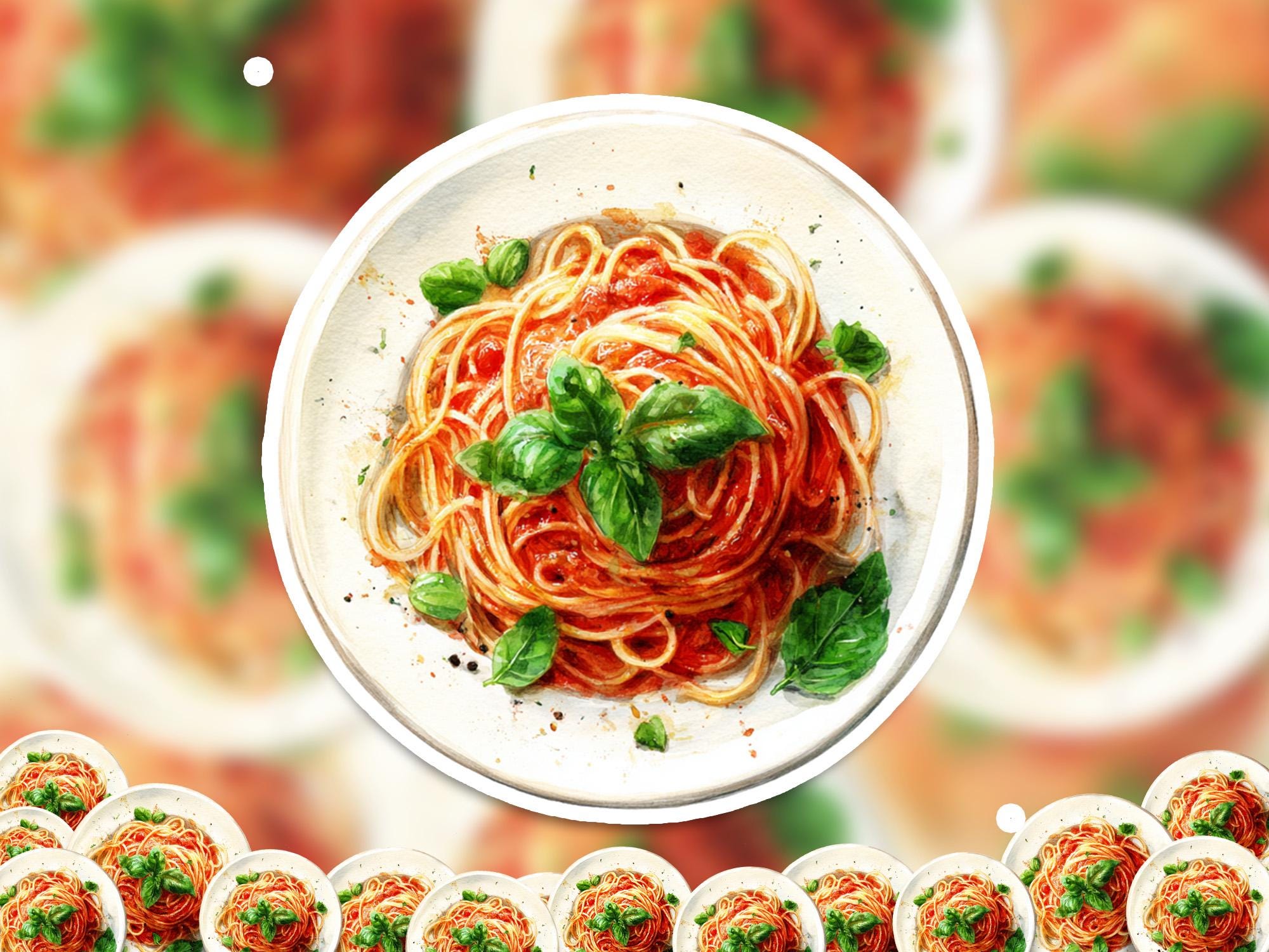 Kawaii Pasta Sticker: Waterproof Vinyl Decal for Laptop, Tumbler