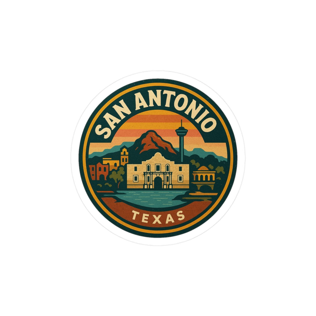 San Antonio Texas Sticker: Waterproof Vinyl Decal for Tumbler, Laptop
