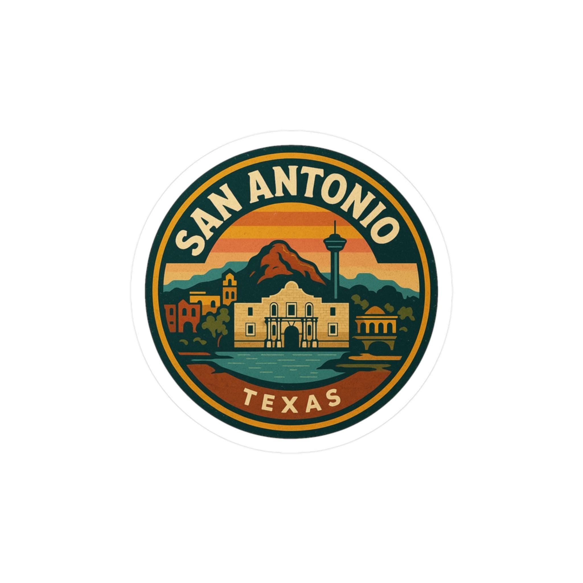 San Antonio Texas Sticker: Waterproof Vinyl Decal for Tumbler, Laptop