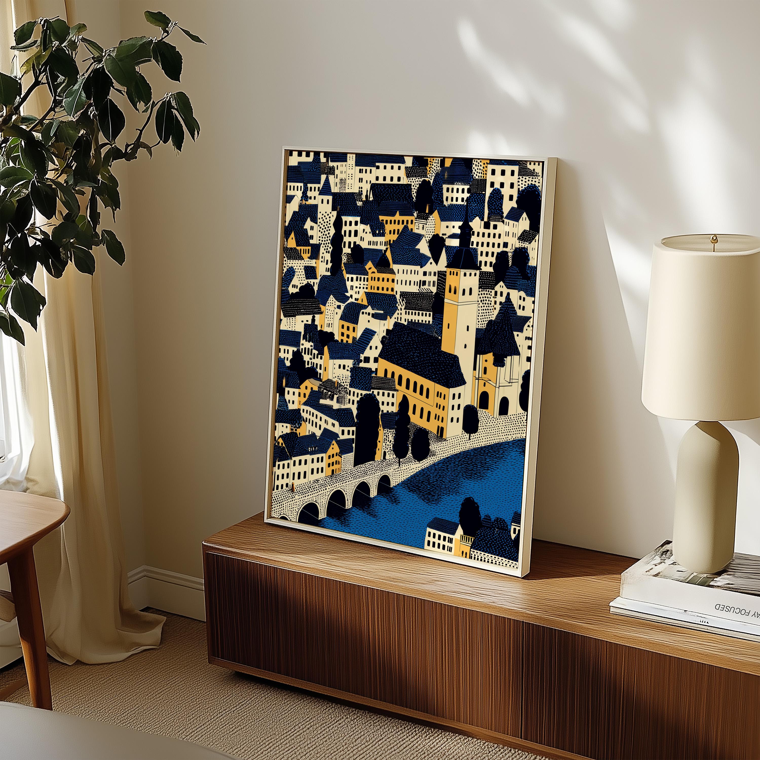 Heidelberg Germany Wall Art Print, Pop Art Modern Poster Travel Gift Canvas