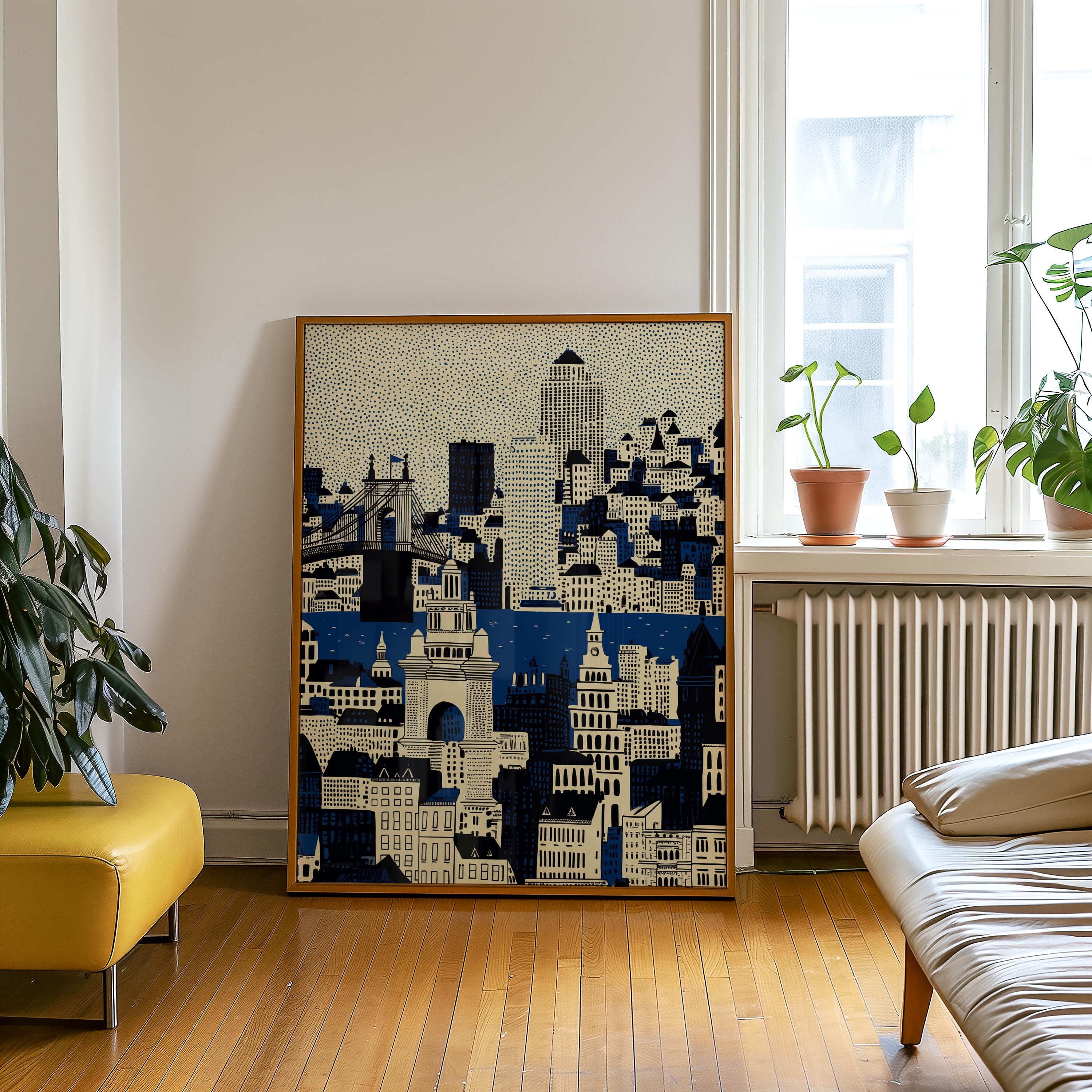 Cincinnati Ohio Wall Art Print, Pop Art Modern Poster Travel gift