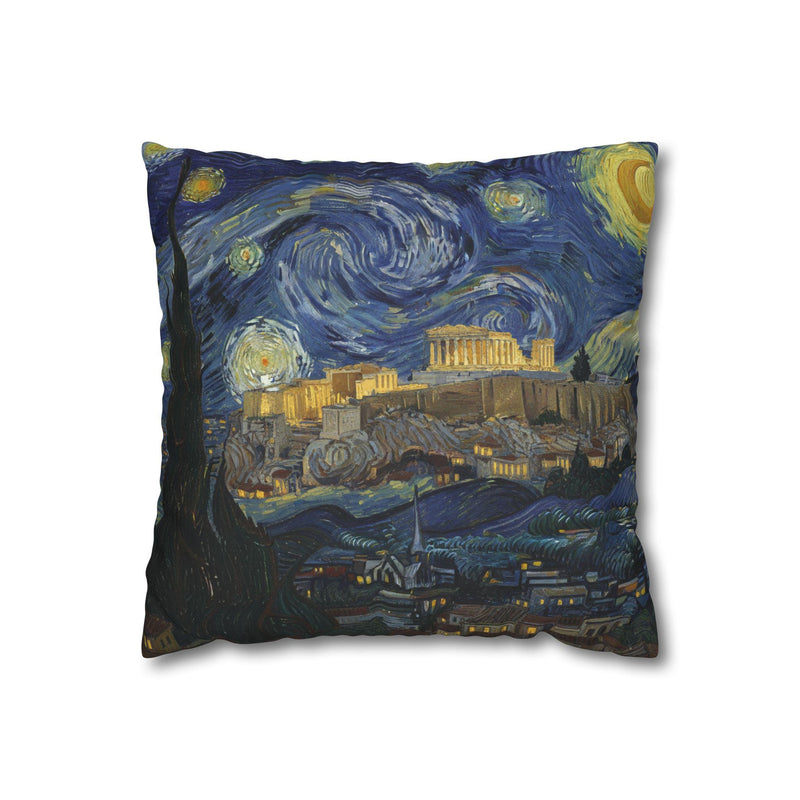 Athens greece Pillowcase Starry Night, Van Gogh Throw Pillow Canvas Home Decor Gift