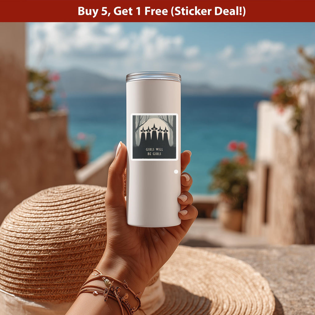 Girls Will Be Girls Sticker, Witchcraft Dark Academia Coven Vinyl Decal