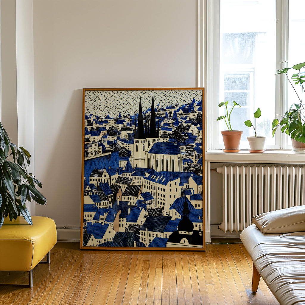 Prague Czech Republic Wall Art Print, Pop Art Large Size Poster Travel Gift Canvas