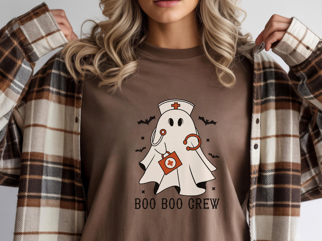 Spooky Ghost Nurse Sweatshirt: Halloween Boo Crew Medical Gift