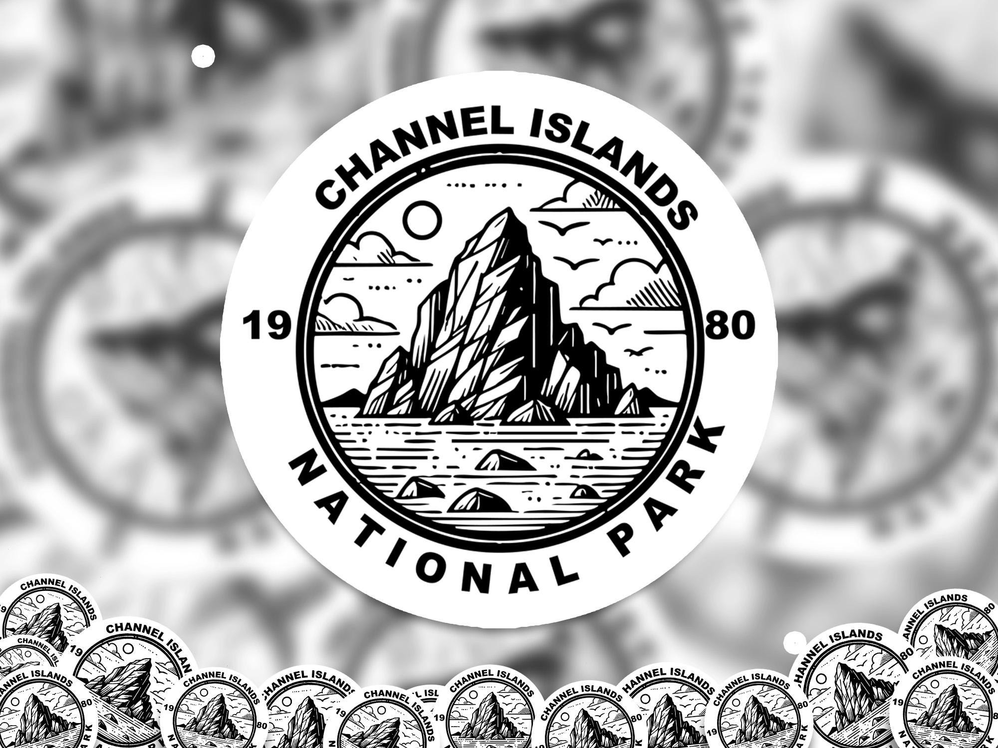 Channel Islands National Park Sticker, Kiss-Cut Vinyl, Waterproof USA Decal Badge Collection