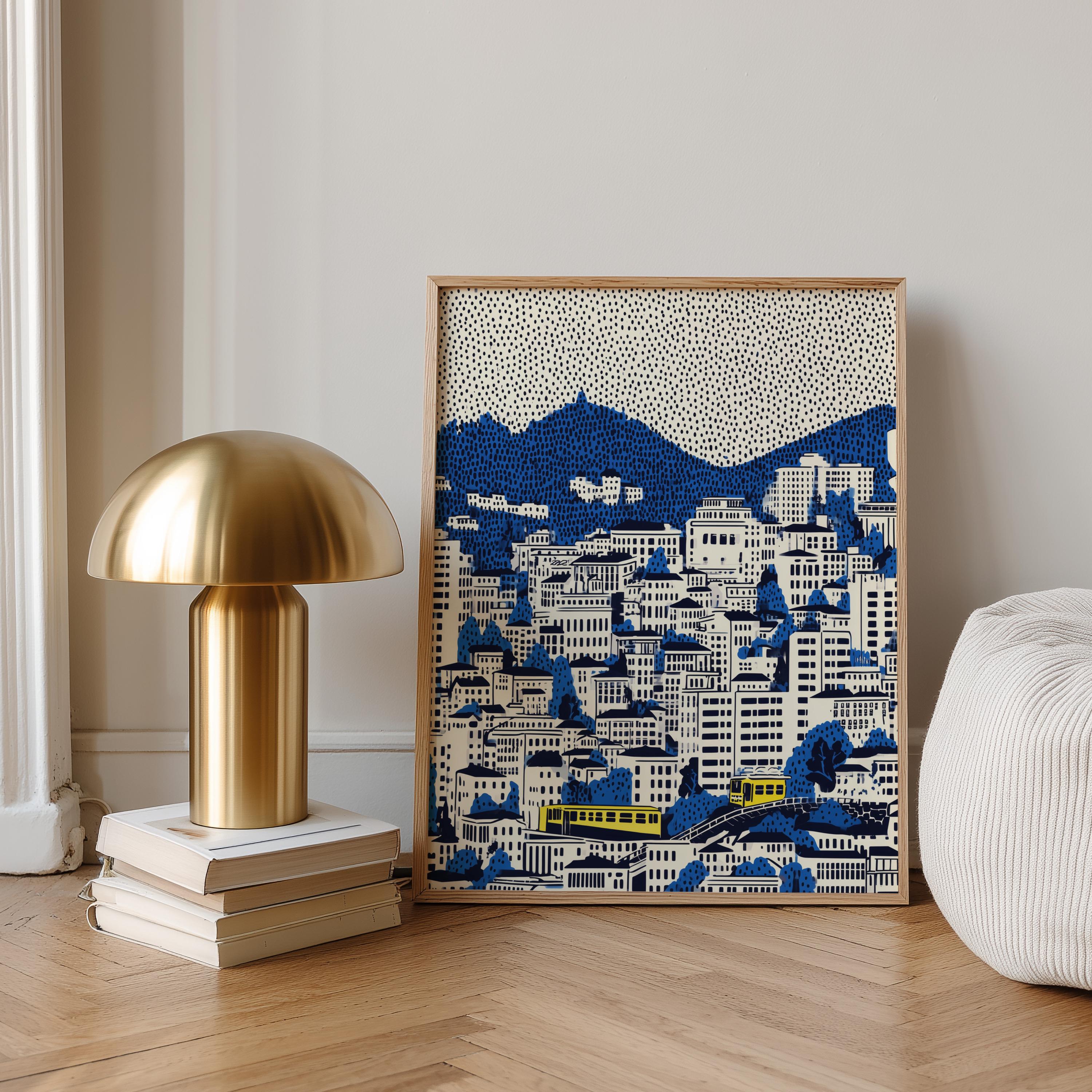 Wellington New Zealand Wall Art Print, Pop Art Modern Poster Travel gift