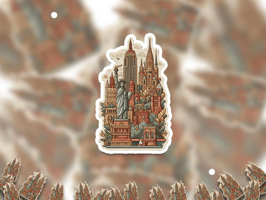 New York City Sticker Decals: Waterproof Vinyl for Laptop, Phone, Tumbler