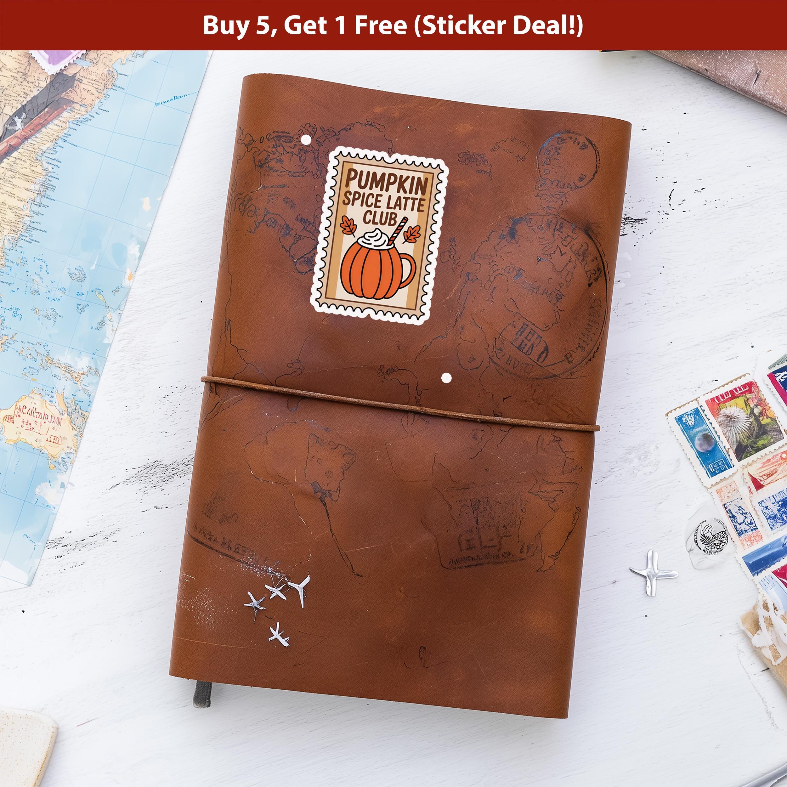 Pumpkin Spice Latte Club Decal, Stamp, Spooky Halloween Waterproof Sticker for tumbler, kindle