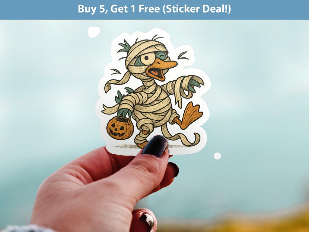Zombie Goose Sticker, Spooky Halloween Waterproof Decal for tumbler, kindle