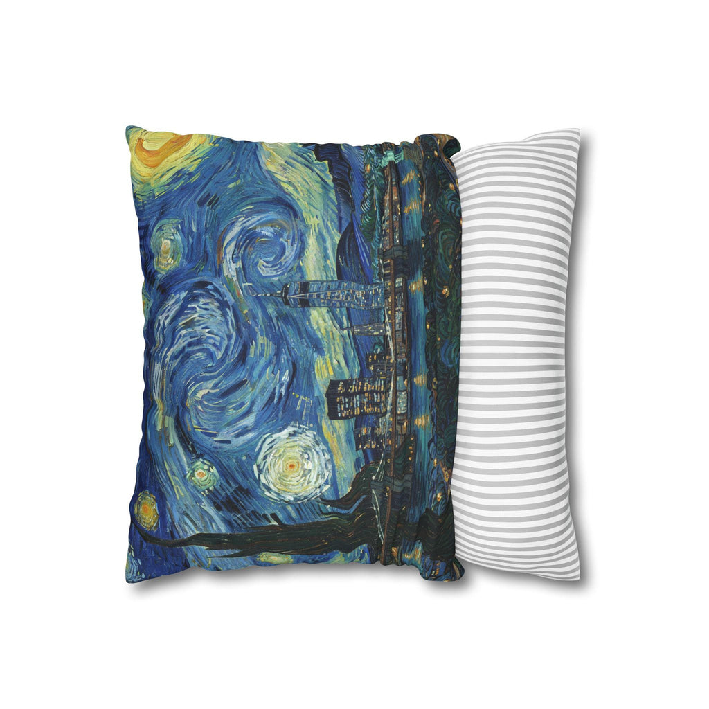 New York City Pillowcase Starry Night, Van Gogh Throw Pillow Canvas Home Decor Gift