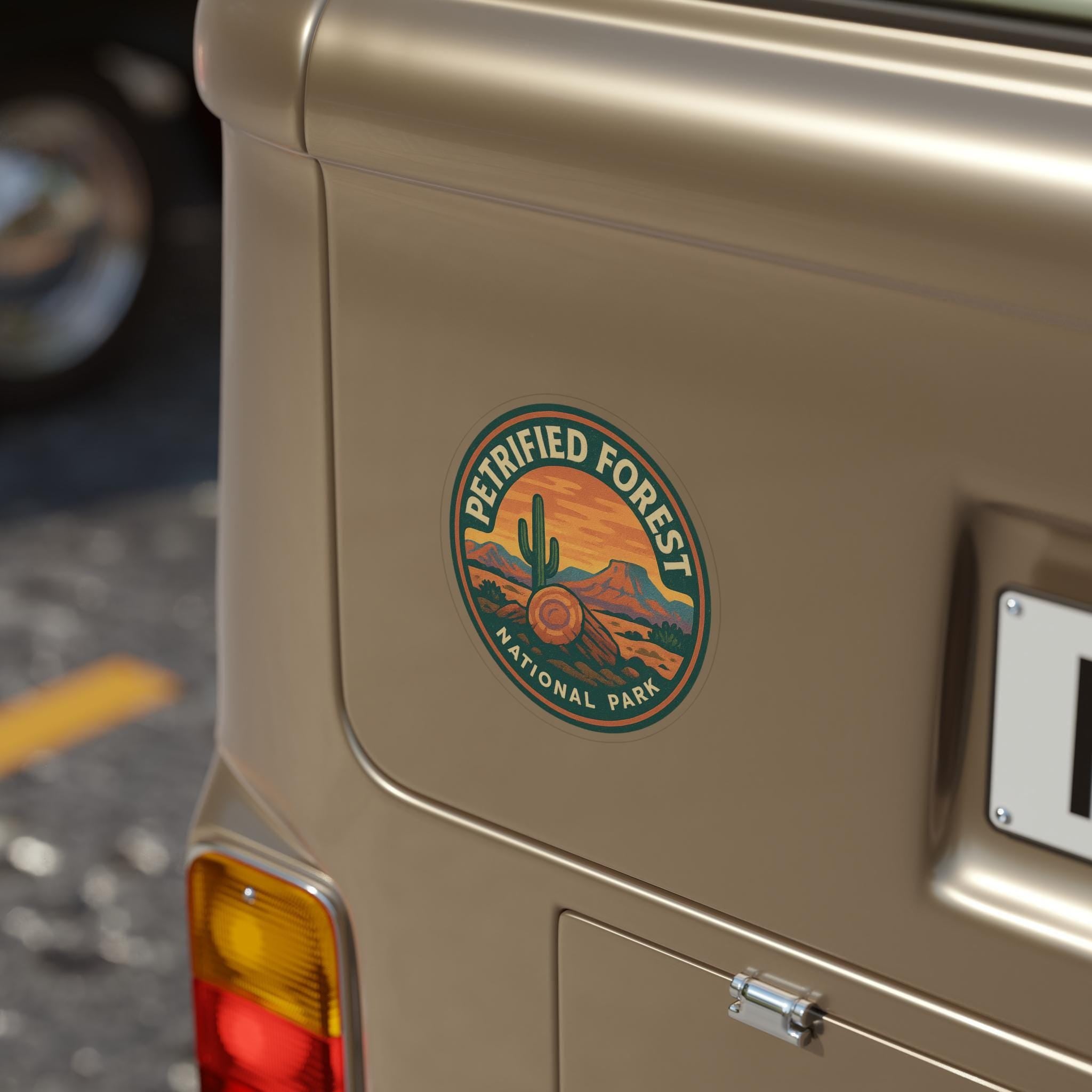 Petrified Forest National Park Car Sticker, Retro Vinyl Decal Bumper Sticker, Vintage Waterproof Camping