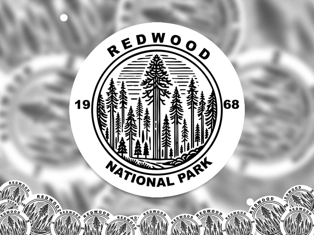Redwood National Park Sticker, Kiss-Cut Vinyl, Waterproof USA Decal Badge Collection