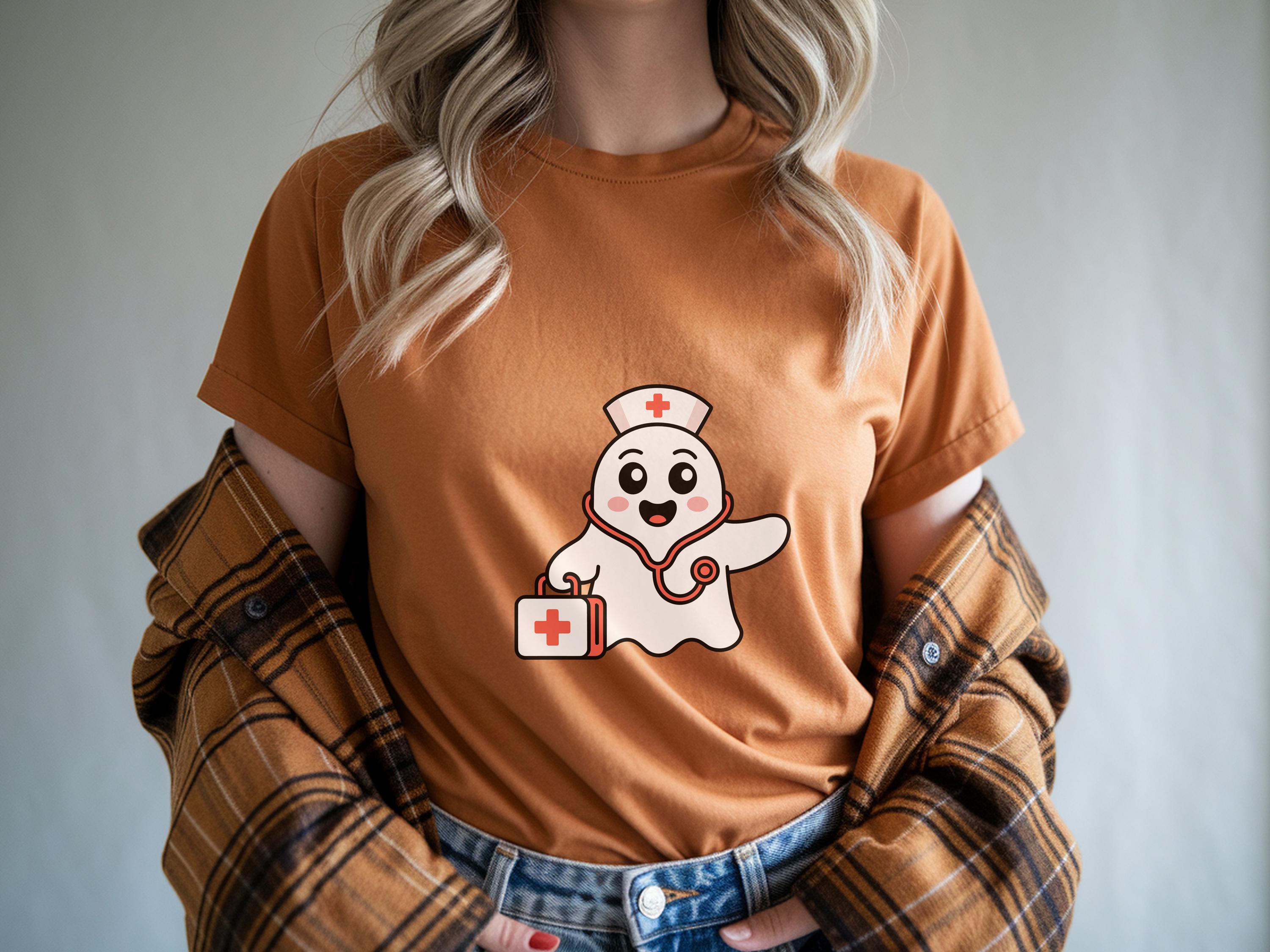 Halloween Nurse Ghost Shirt, Spooky Medical Ghost Tee, Cute RN Halloween Sweatshirt, Nurse Costume Shirt, Fall Nurse Gift, Ghost Doctor Top