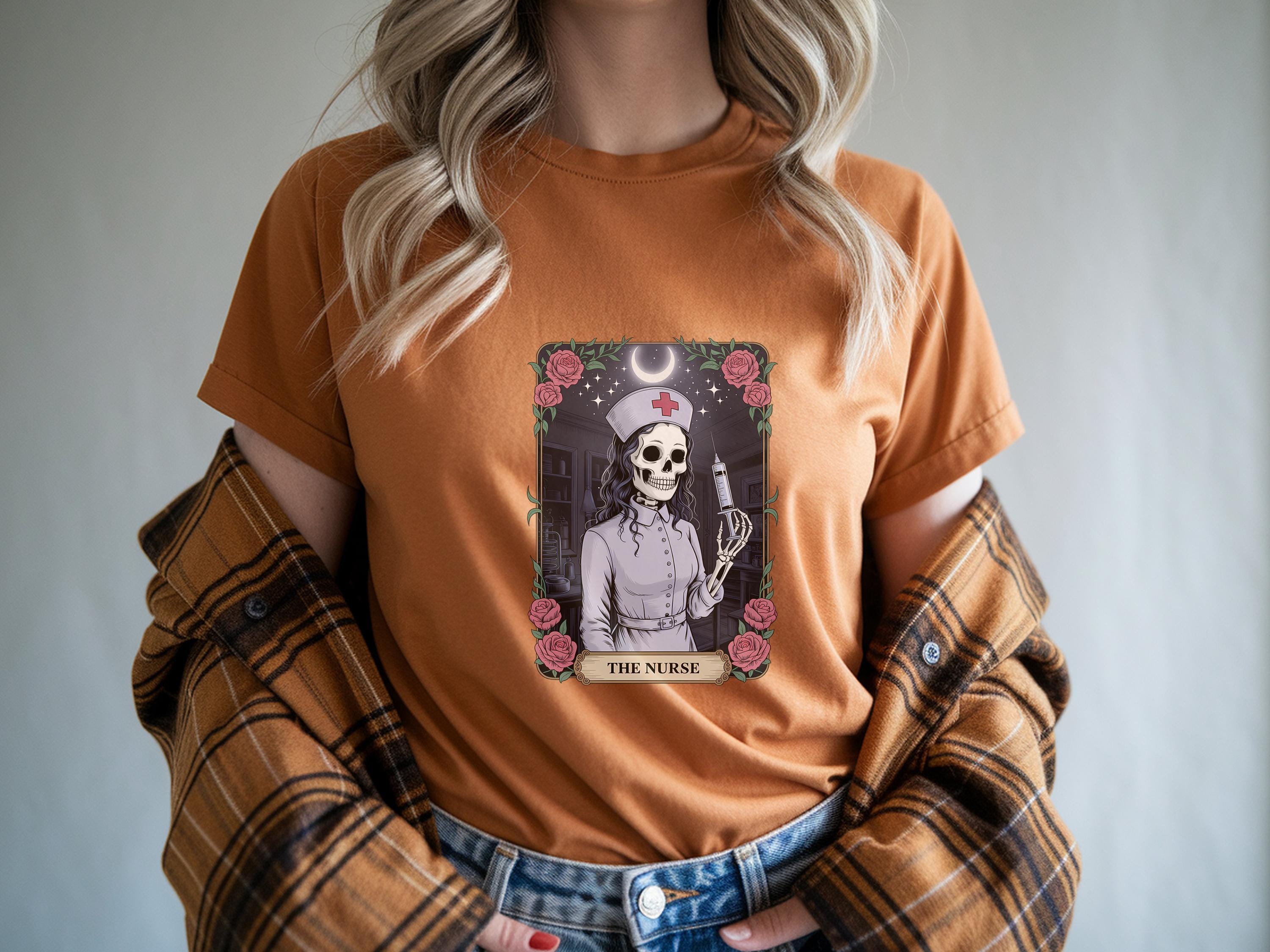 Spooky Season Nurse Sweatshirt: Gothic Halloween RN Apparel