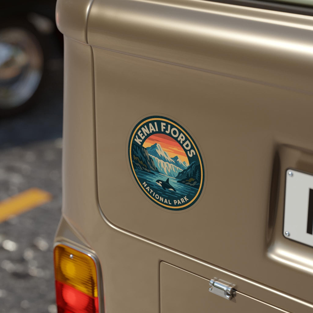 Kenai Fjord National Park Car Sticker, Retro Vinyl Decal Bumper Sticker, Vintage Waterproof Camping