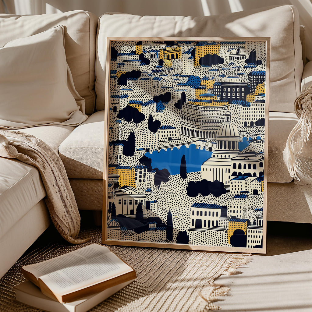 Rome Italy Wall Art Print, Pop Art Modern Poster Travel gift