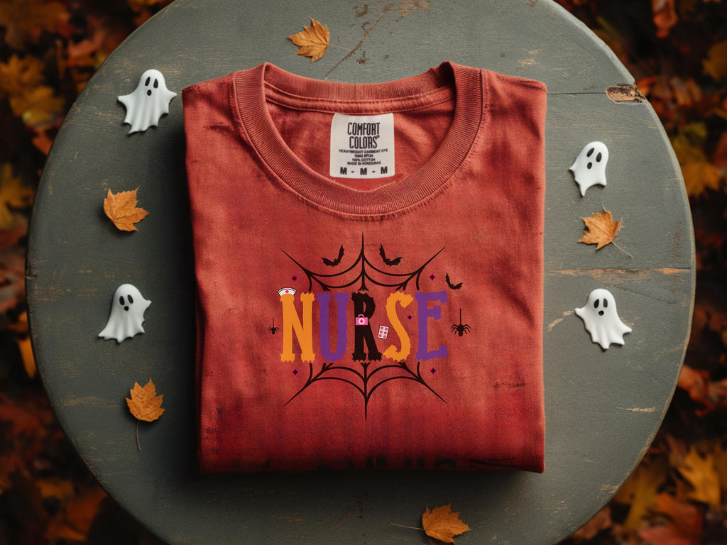 Halloween Nurse Sweatshirt, Spooky Season Shirt for Medical Workers, Cute Fall RN Gift Idea, Funny Nurse Halloween Top costume