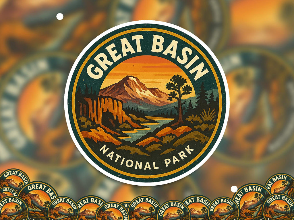 Great Basin National Park Sticker, Retro Vinyl Waterproof Decal, Vintage USA Travel Collection