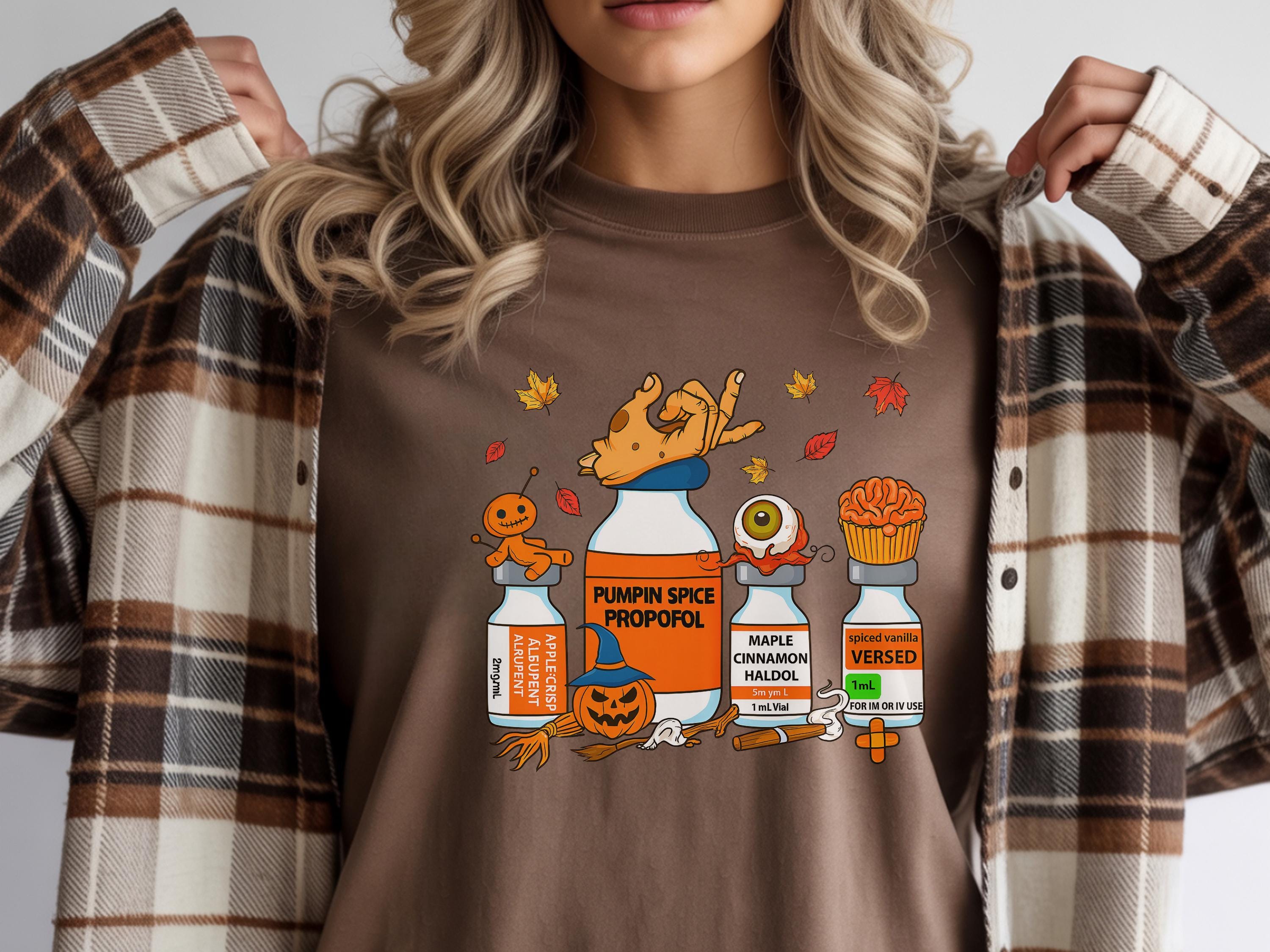Pumpkin Spice Halloween Nurse Sweatshirt, Funny RN shirt, Spooky Fall Medical Outfit, Cute Doctor Apparel, Gift for Nurse