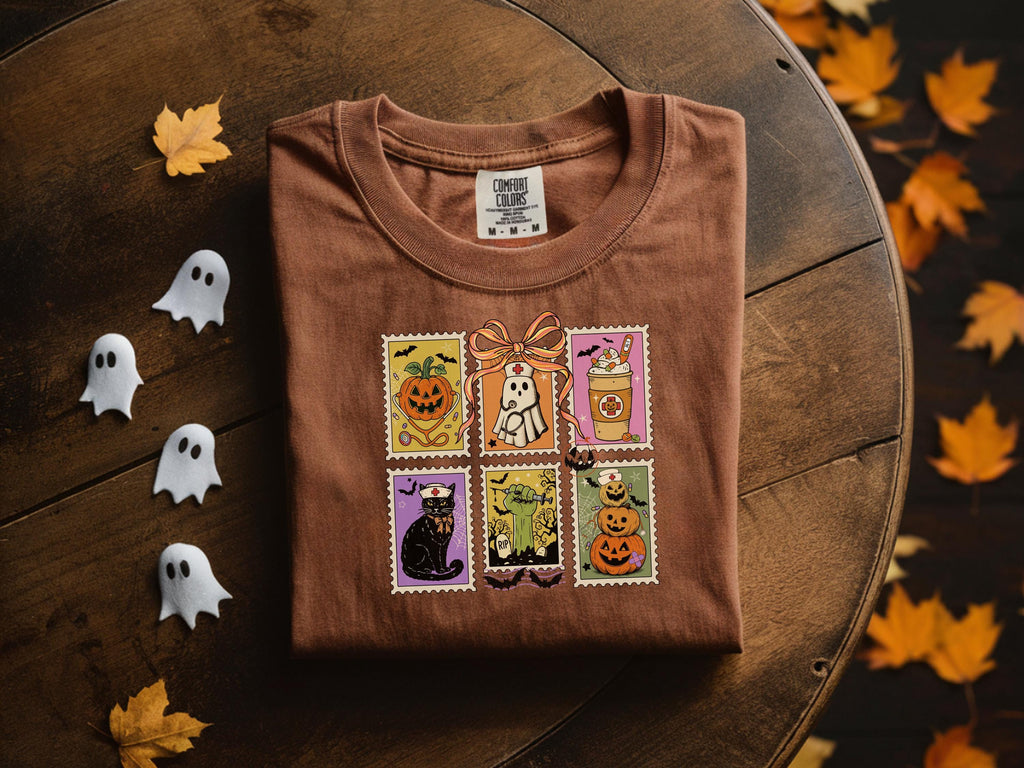 Halloween Nurse Shirt, Spooky Tarot Card RN Sweatshirt, Witchy Pumpkin Ghost Cat Design, Cute Fall Medical Top, Gift for Nurse, RN Apparel