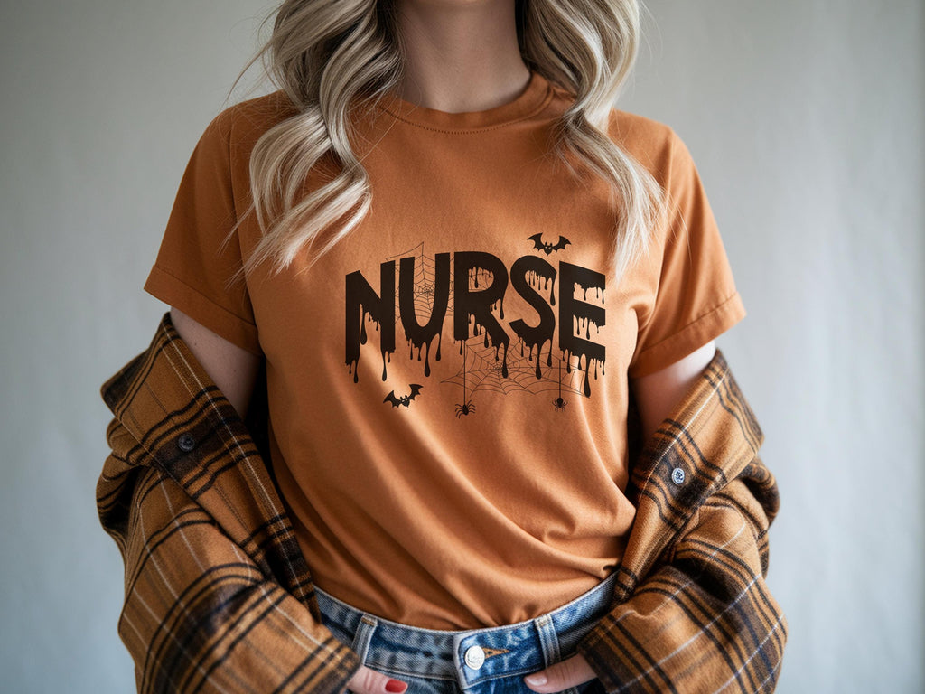 Spooky Ghost Nurse Sweatshirt: Halloween Medical Staff Costume