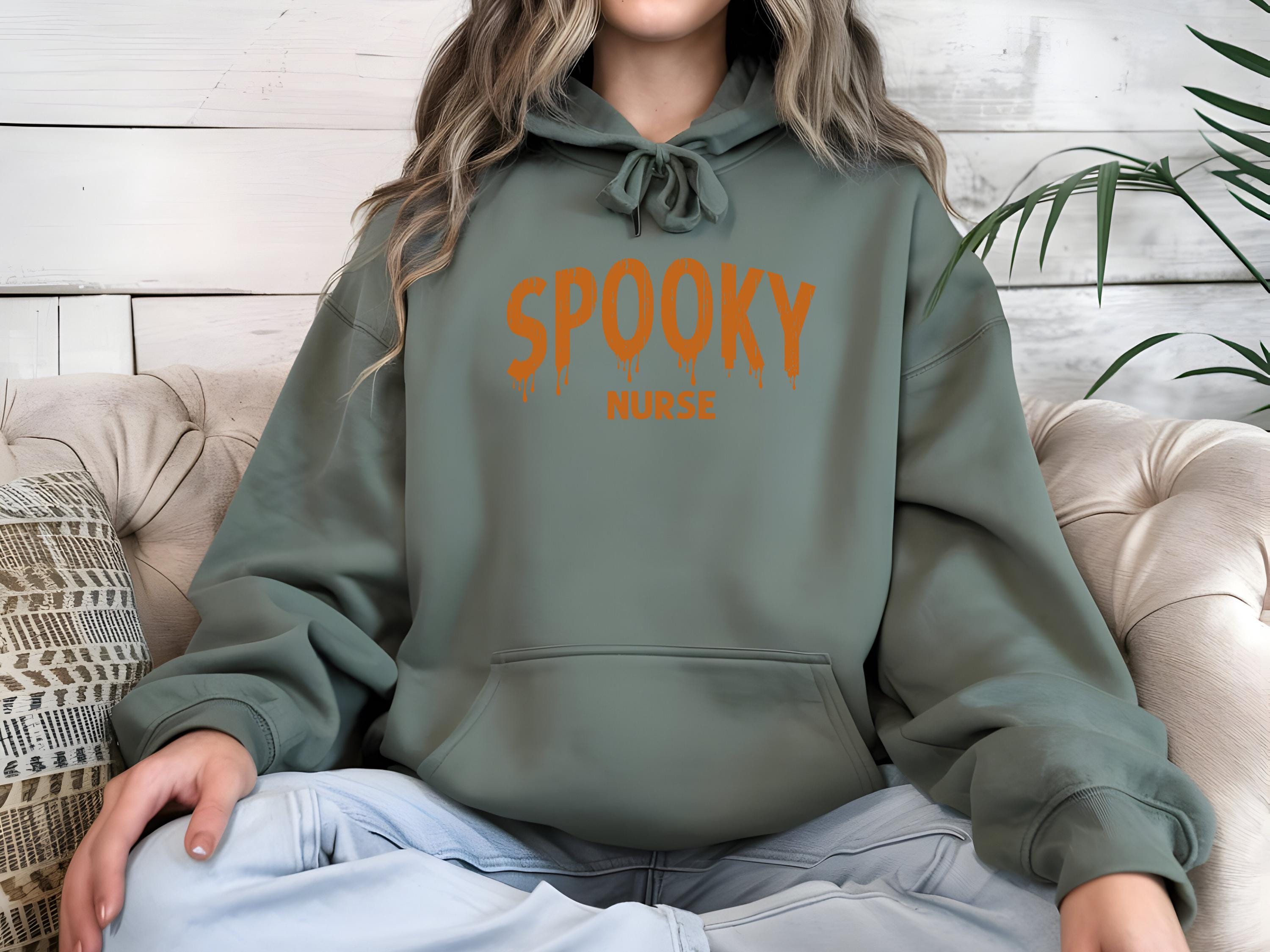 Spooky Ghost Nurse Sweatshirt: Halloween Boo Crew, Medical Gift