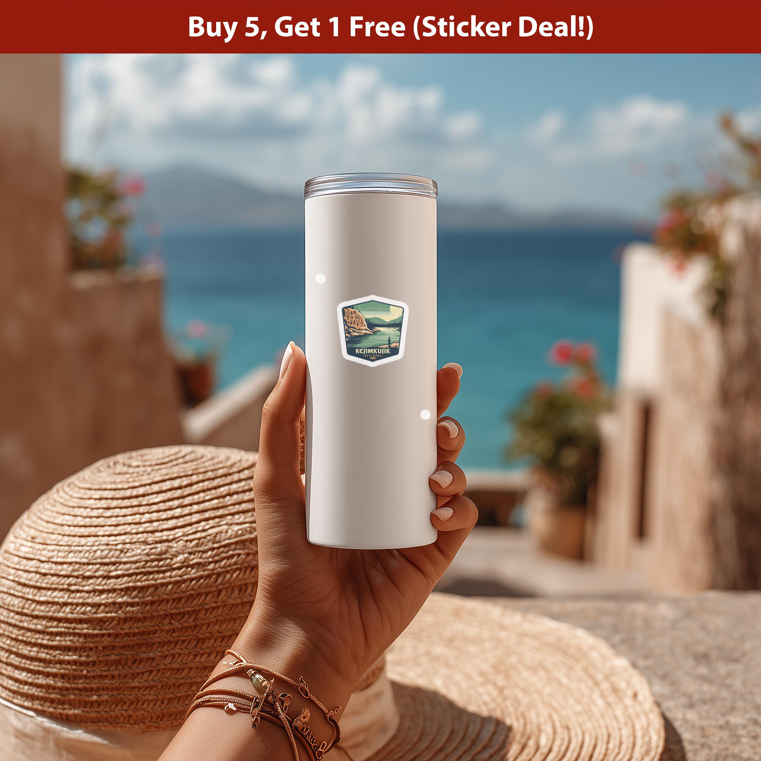 Kejimkujik National Park Sticker, Vinyl Canada Nova Scotia, Retro Water Bottle Decal Hiking