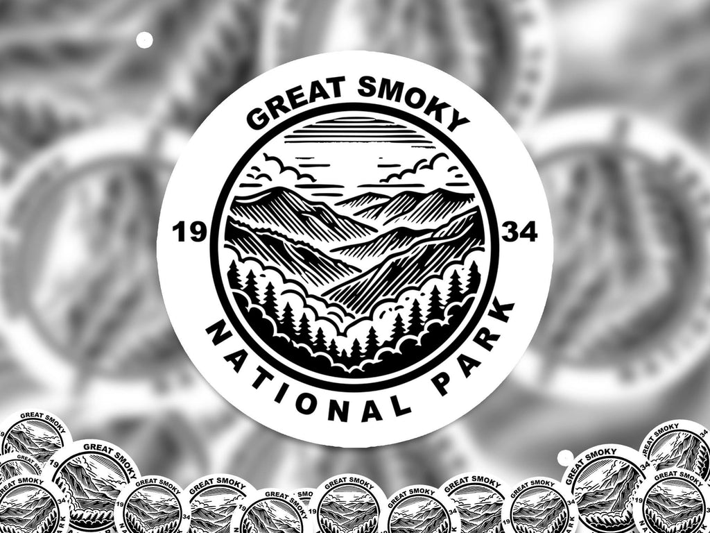 Great Smoky National Park Sticker, Kiss-Cut Vinyl, Waterproof USA Decal Badge Collection
