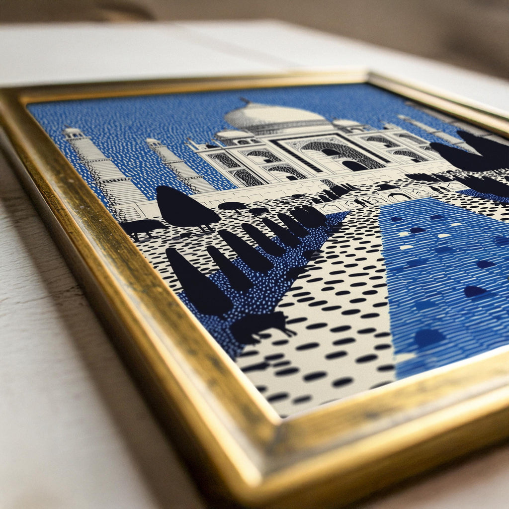 Taj Mahal Print, Pop Art Modern Wall Art Poster India Travel gift