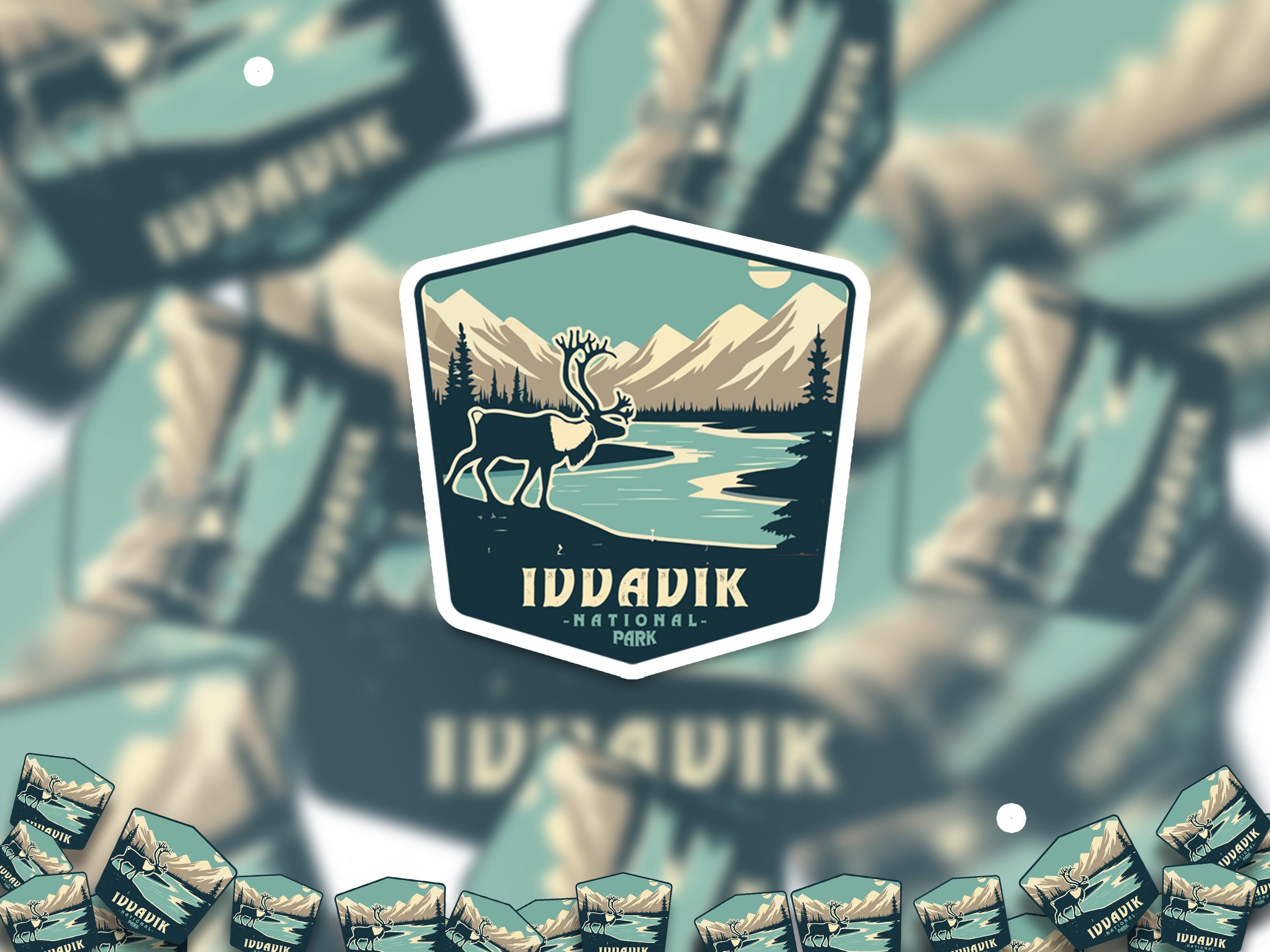 Ivvavik National Park Sticker, Vinyl Canada Yukon, Retro Water Bottle Decal Hiking
