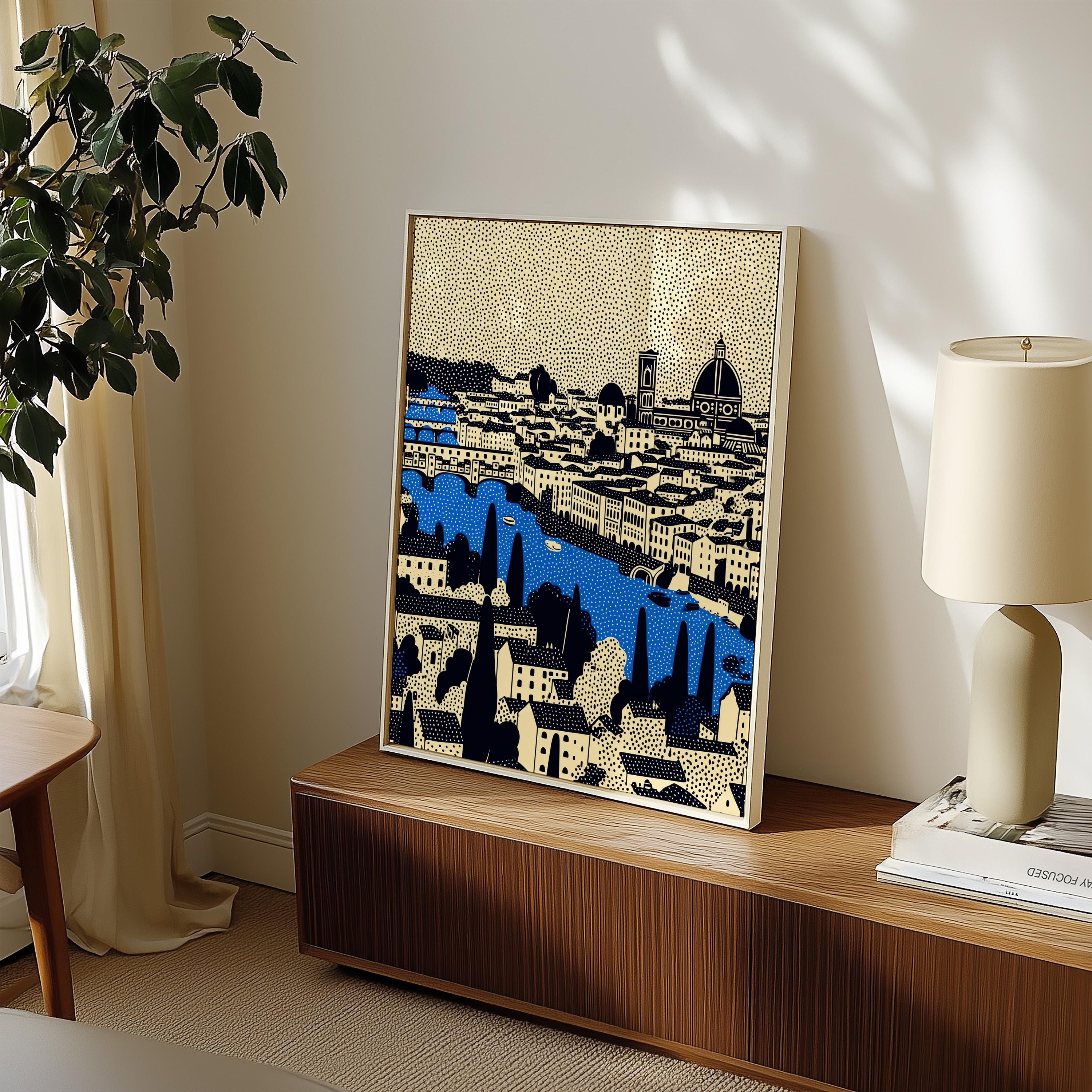 Florence Italy Wall Art Print, Pop Art Modern Poster Travel gif