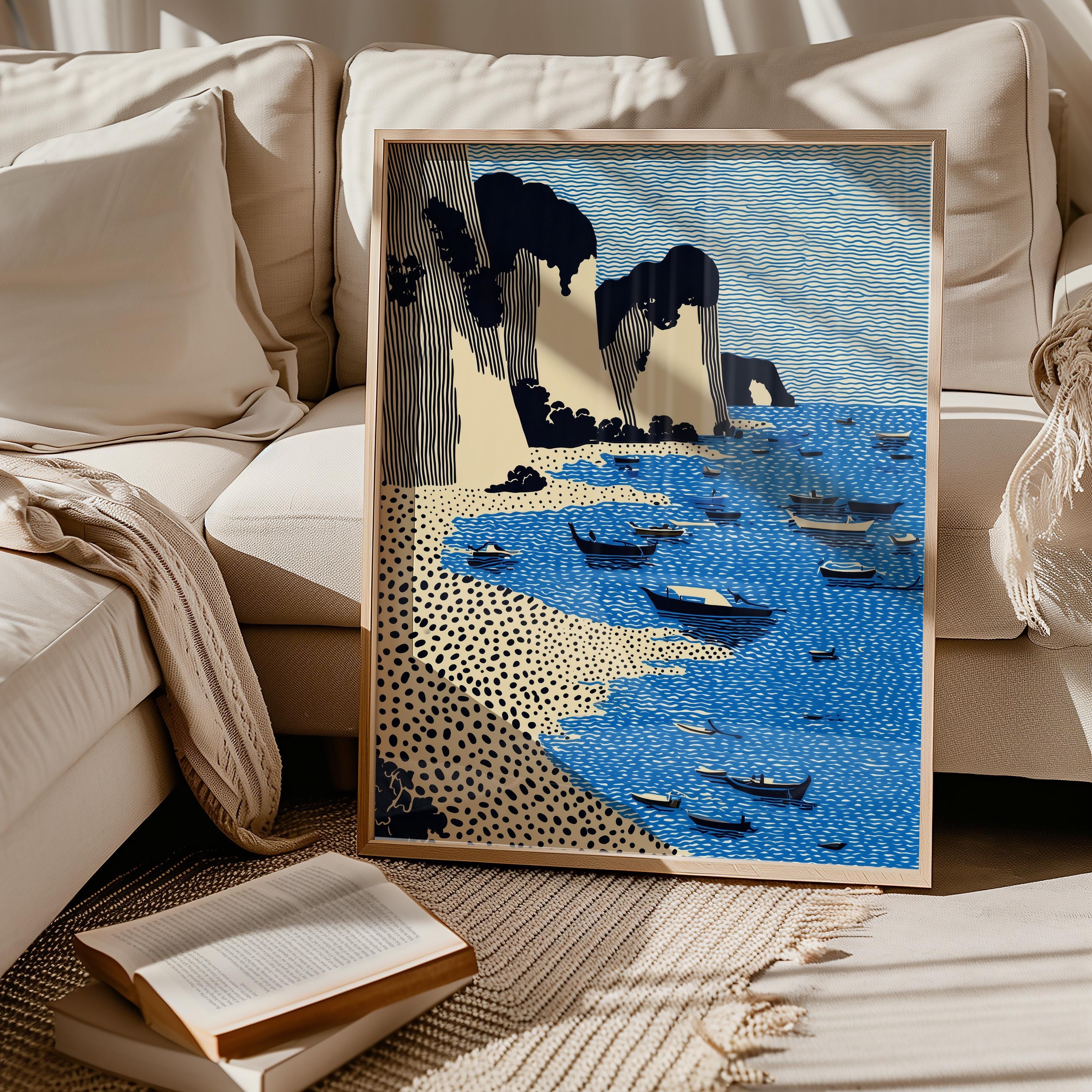 Phuket Wall Art, Thailand Beach Landscape Print, Coastal Large Size Poster Travel Gift Canvas