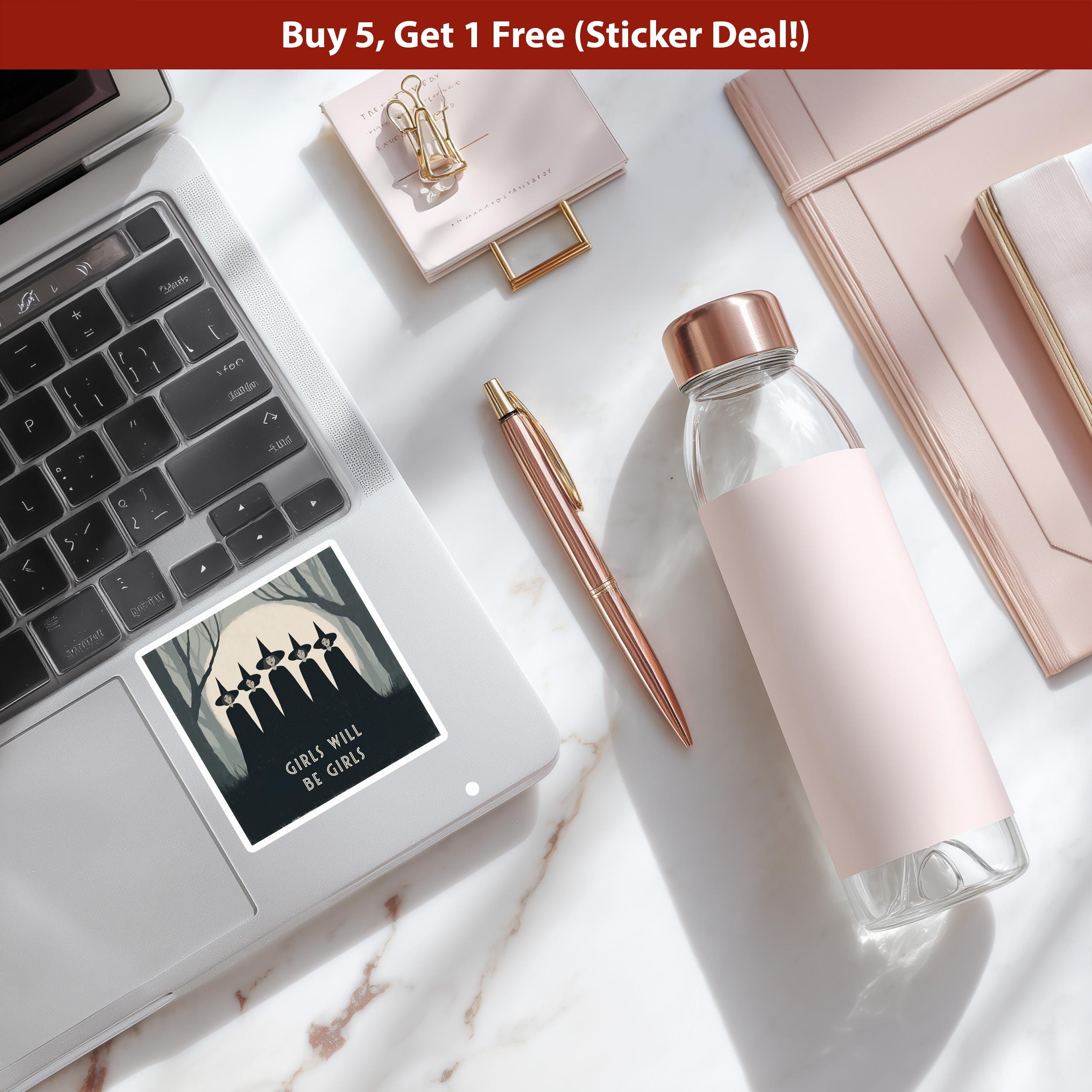 Girls Will Be Girls Sticker, Witchcraft Dark Academia Coven Vinyl Decal