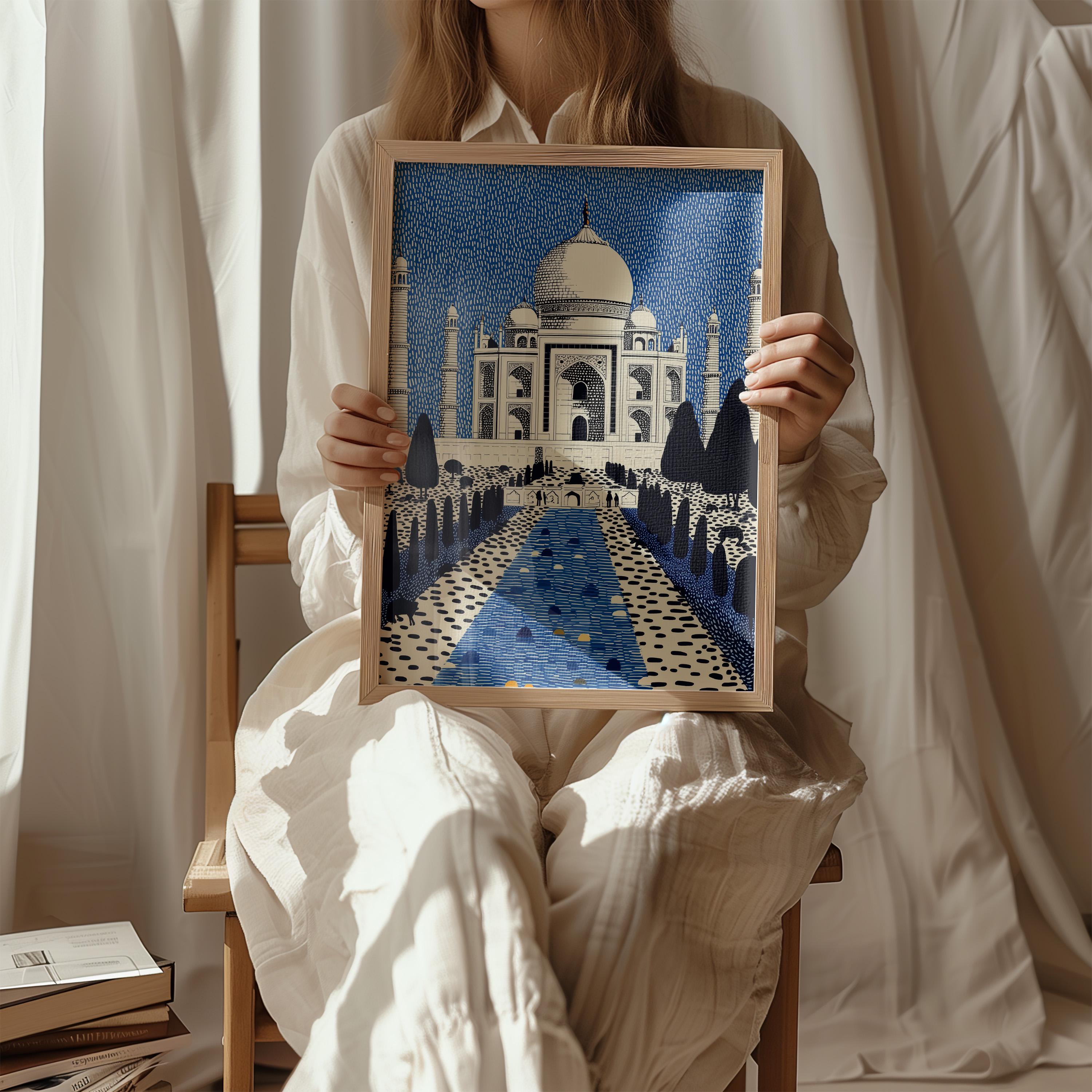 Taj Mahal Print, Pop Art Modern Wall Art Poster India Travel gift