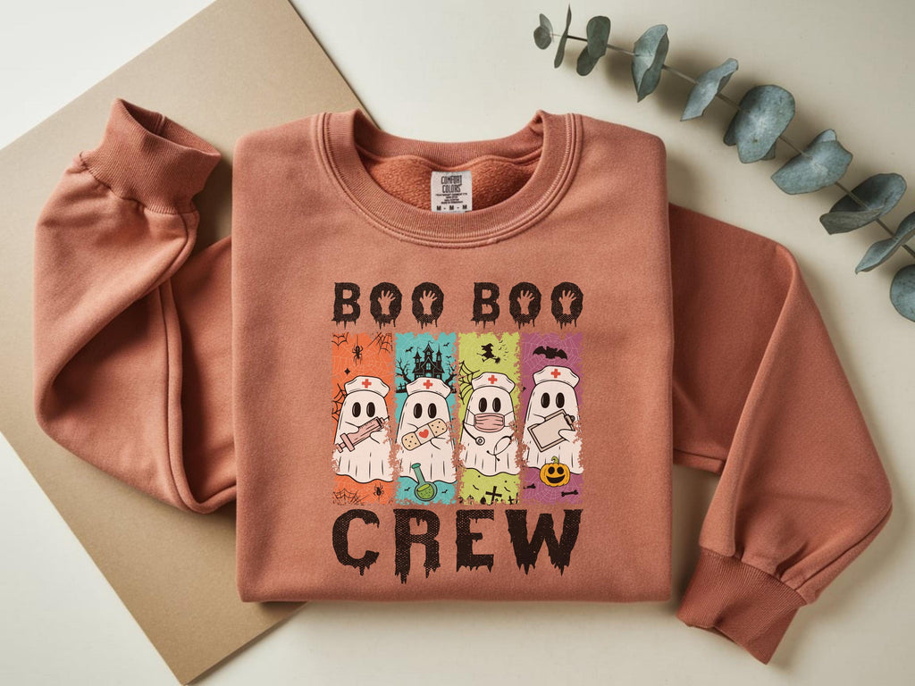 Boo Boo Crew Nurse Sweatshirt: Spooky Season Halloween Hoodie